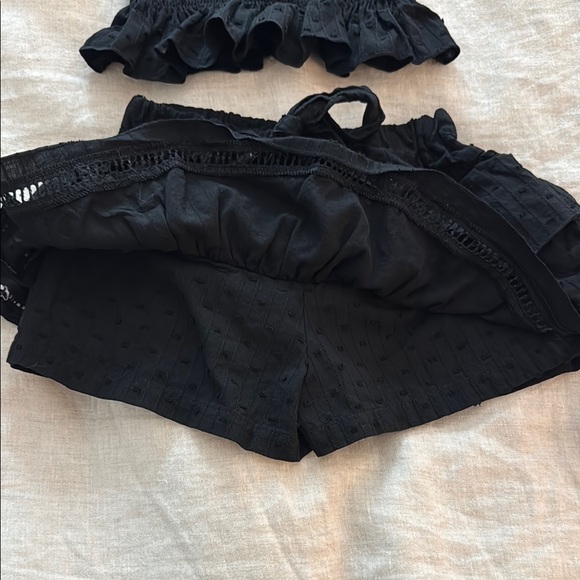 Black Ruffled Two-Piece Set - Picture 4 of 5